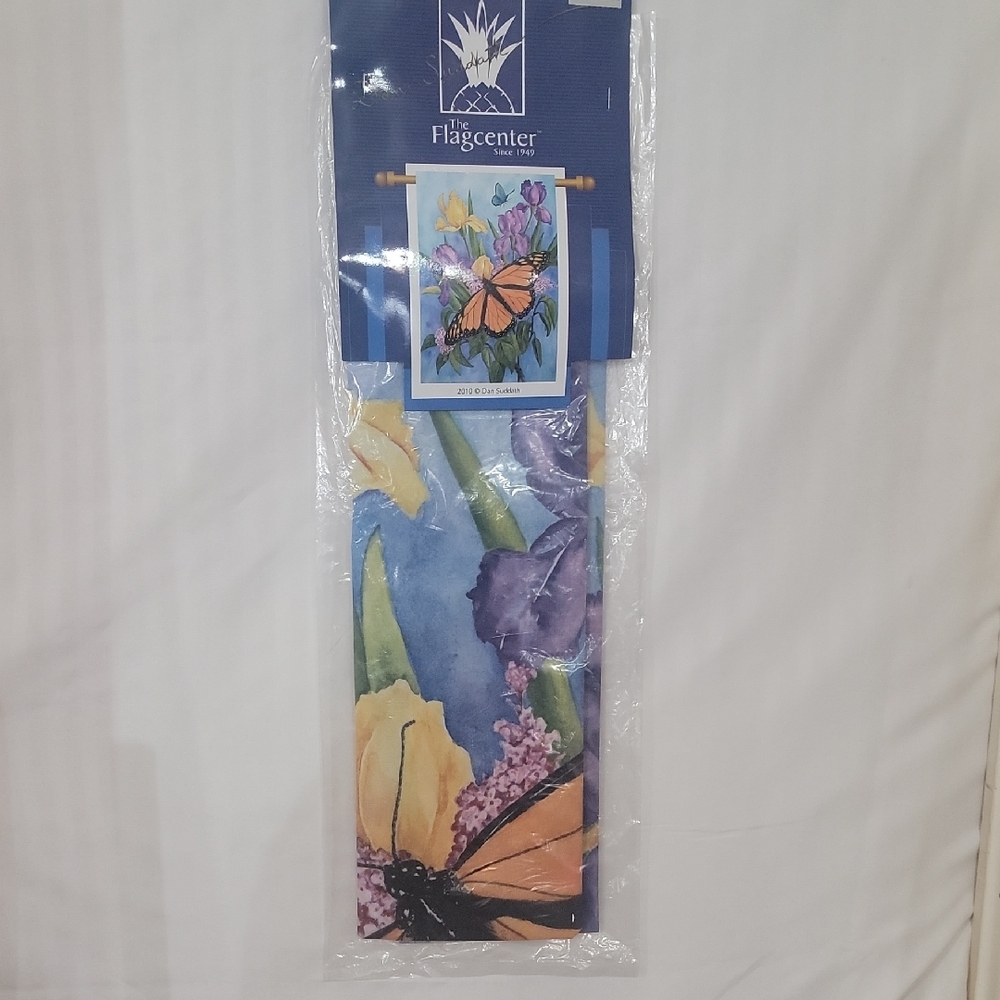 2010 Dan Suddath Colorful Butterfly Garden Flag Large 29"×42"